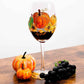 Painted Pumpkin Wine Glasses-Wine Glasses > Stemmed > Painted-tbgypsysoul