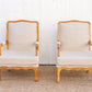 Pair of French Linen Upholstered Arm Chairs-tbgypsysoul