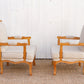 Pair of French Linen Upholstered Arm Chairs-tbgypsysoul