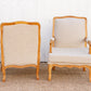 Pair of French Linen Upholstered Arm Chairs-tbgypsysoul