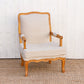 Pair of French Linen Upholstered Arm Chairs-tbgypsysoul