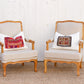 Pair of French Linen Upholstered Arm Chairs-tbgypsysoul
