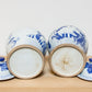 Pair of Vintage Blue & White Porcelain Jars-Decorative Chinoiserie Jars-tbgypsysoul