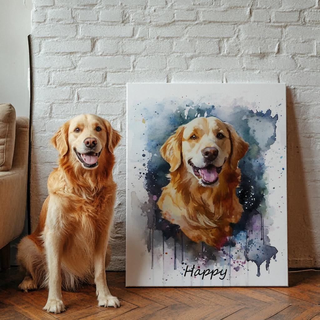 Palette Tails - Custom Watercolor Style Texture Portrait-Custom Art-tbgypsysoul