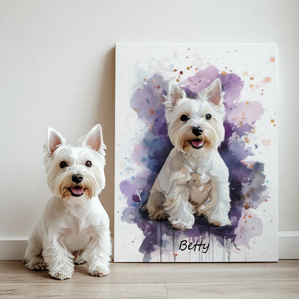 Palette Tails - Custom Watercolor Style Texture Portrait-Custom Art-tbgypsysoul