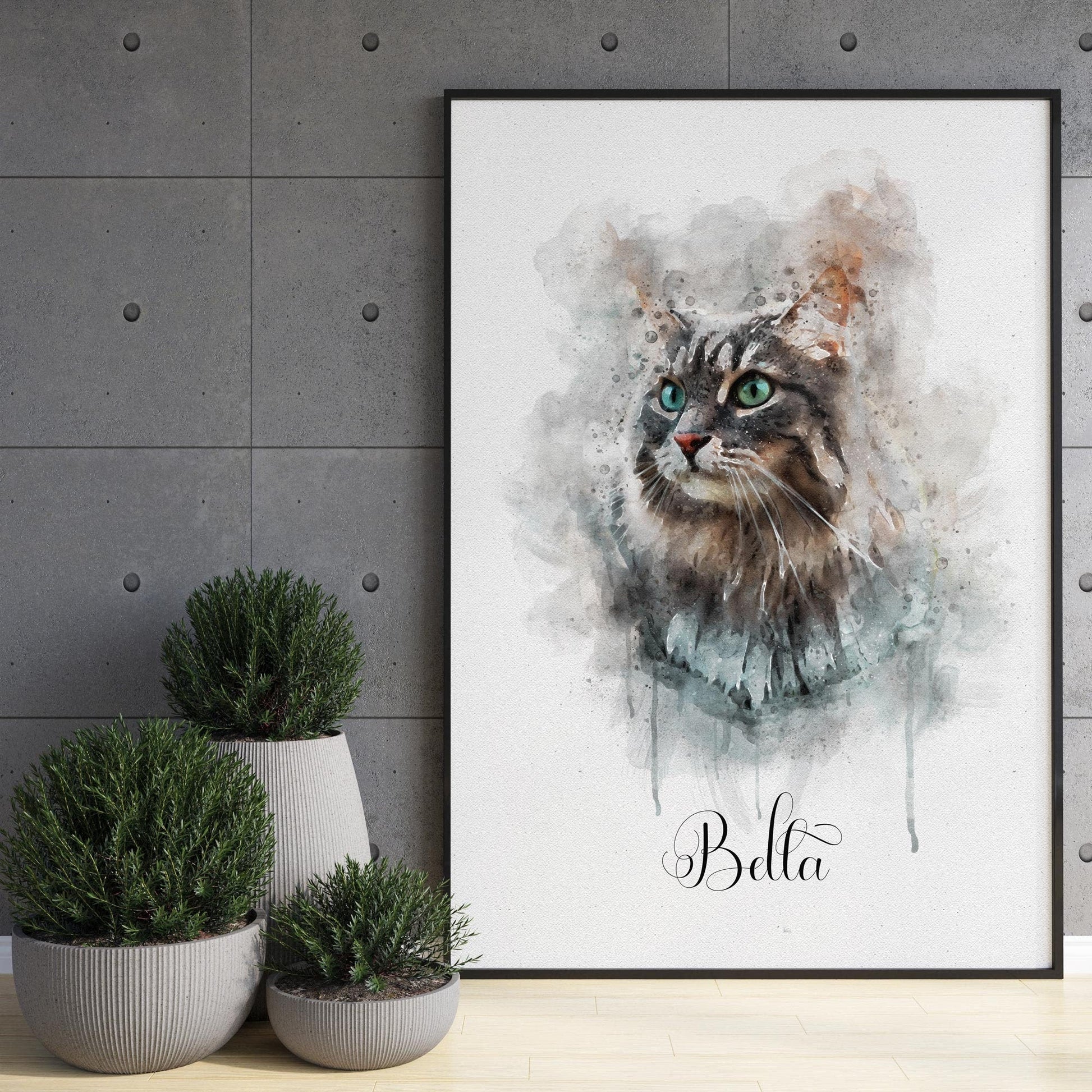 Palette Tails - Custom Watercolor Style Texture Portrait-Custom Art-tbgypsysoul