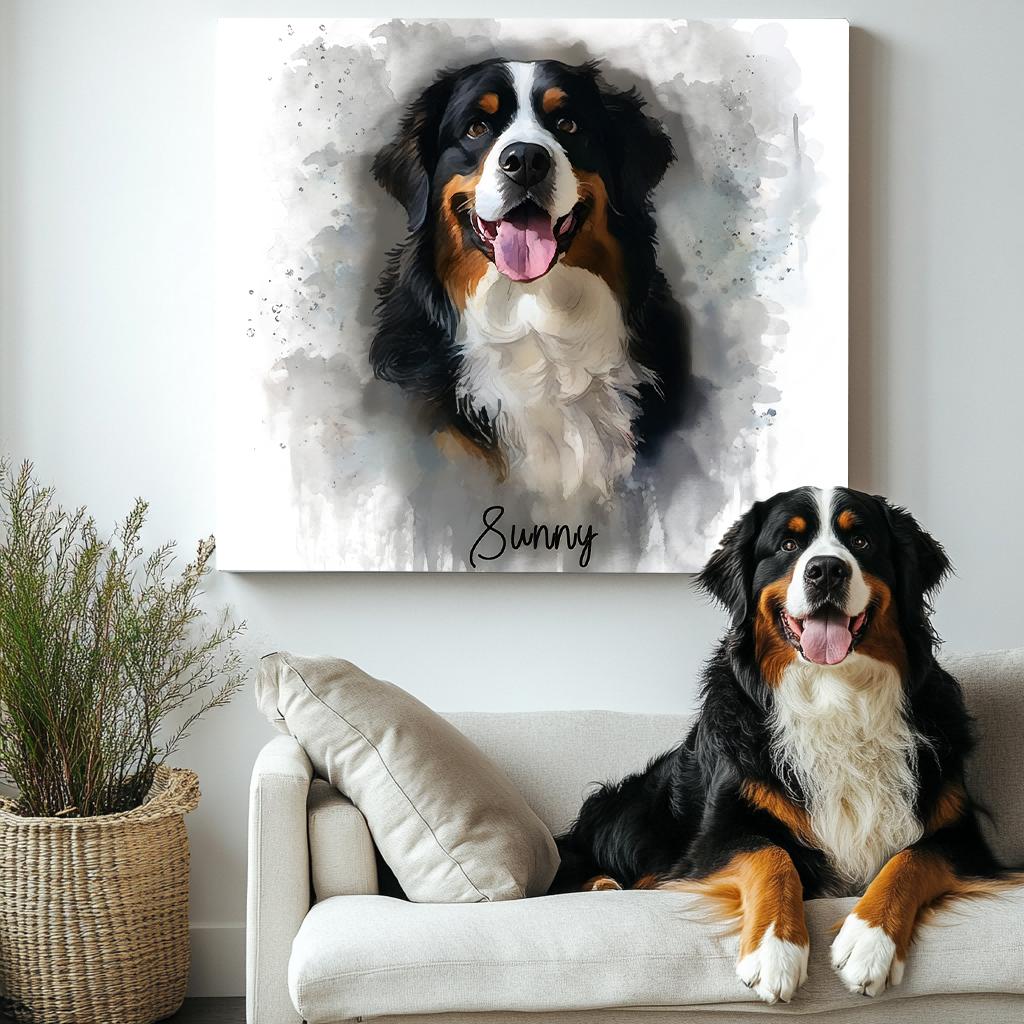 Palette Tails - Custom Watercolor Style Texture Portrait-Custom Art-tbgypsysoul