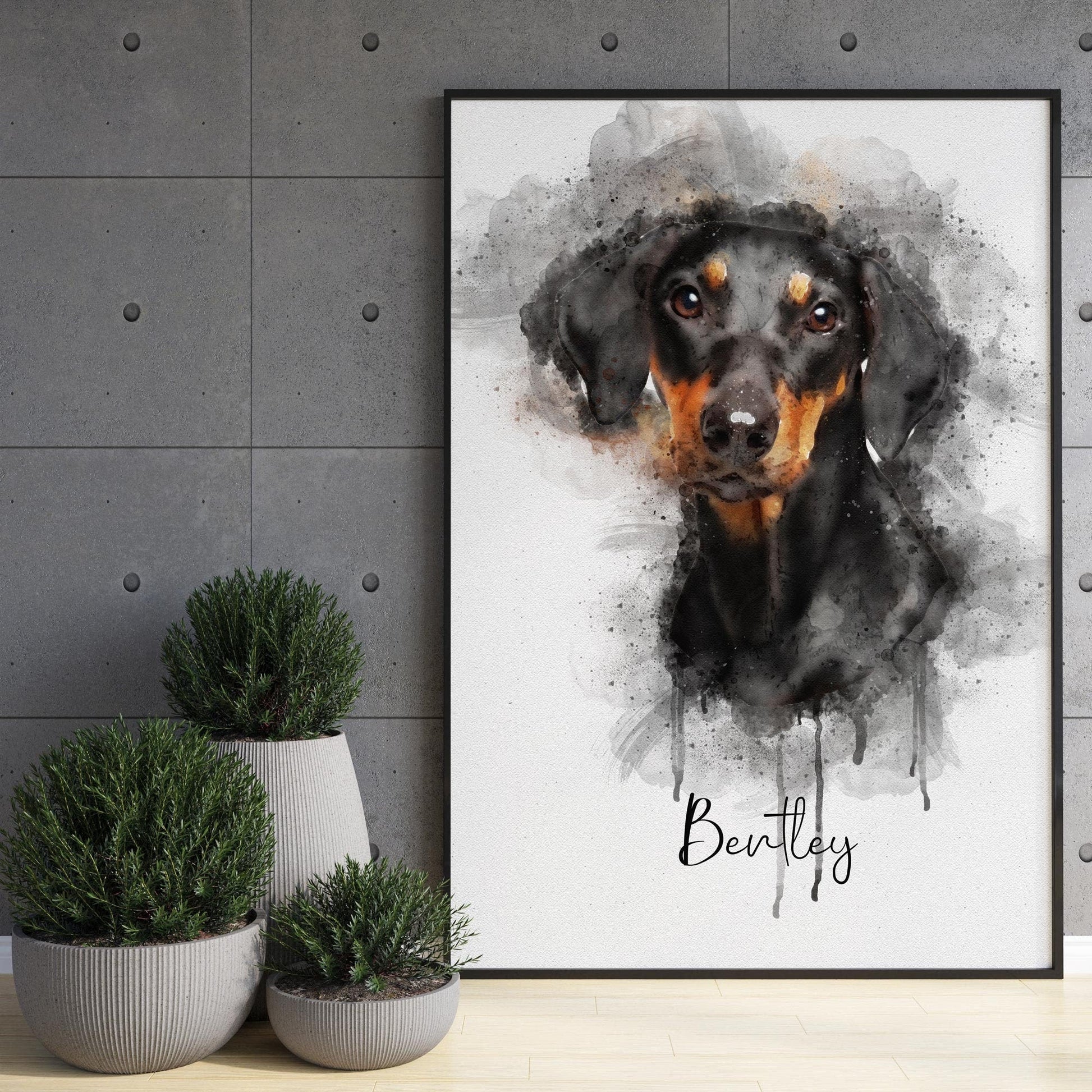 Palette Tails - Custom Watercolor Style Texture Portrait-Custom Art-tbgypsysoul