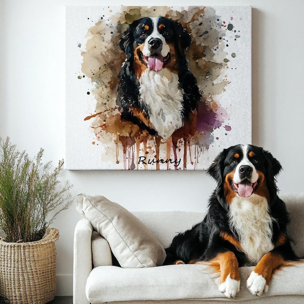 Palette Tails - Custom Watercolor Style Texture Portrait-Custom Art-tbgypsysoul