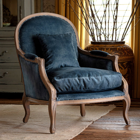 PAON VELVET PARLOR CHAIR-Accent Chair-tbgypsysoul
