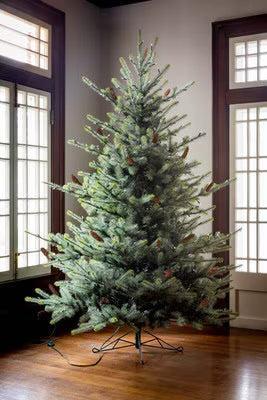 Park Hill Blue Spruce Christmas Tree, 7.5' Clear and Multi Lights-Christmas Tree-tbgypsysoul