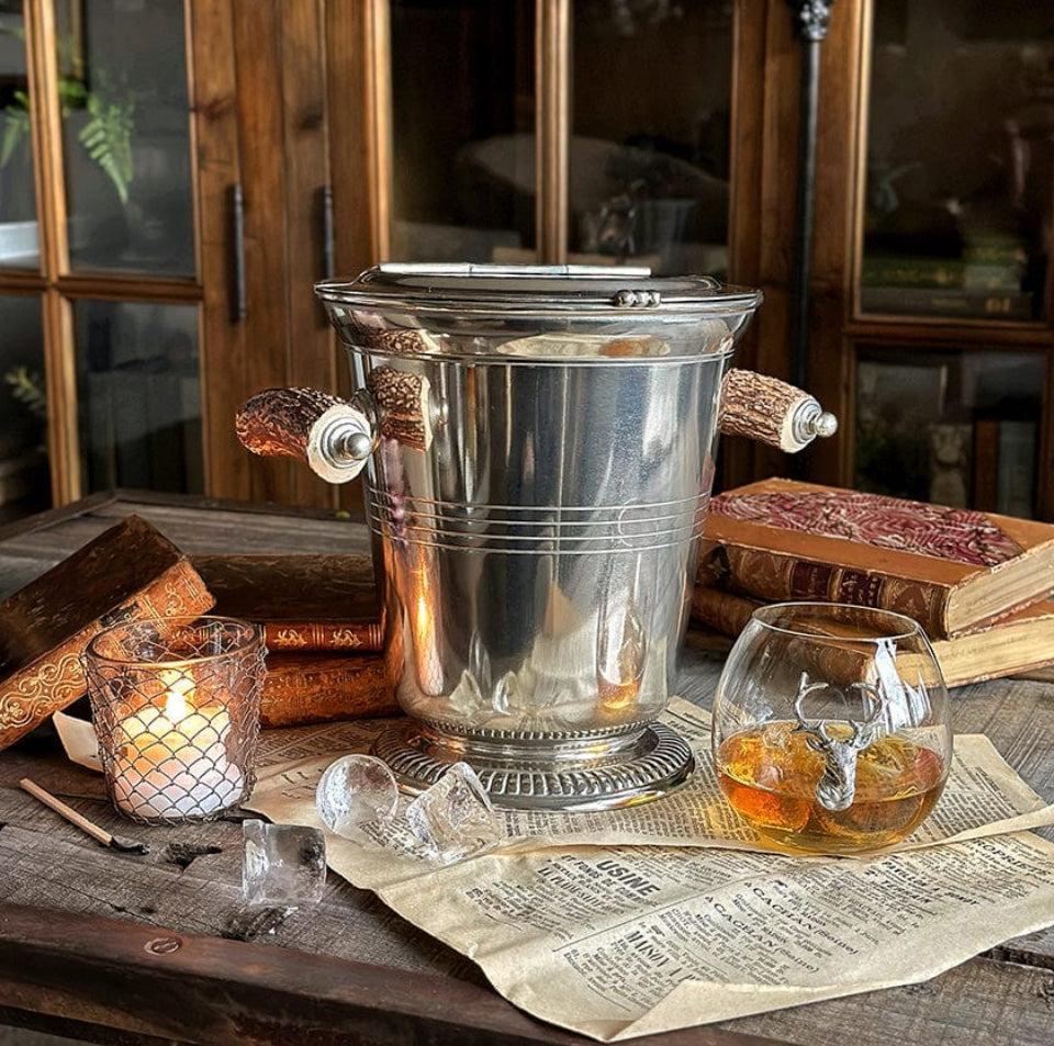 Elk / Deer Stemless Wine Glass-Lodge Style-tbgypsysoul