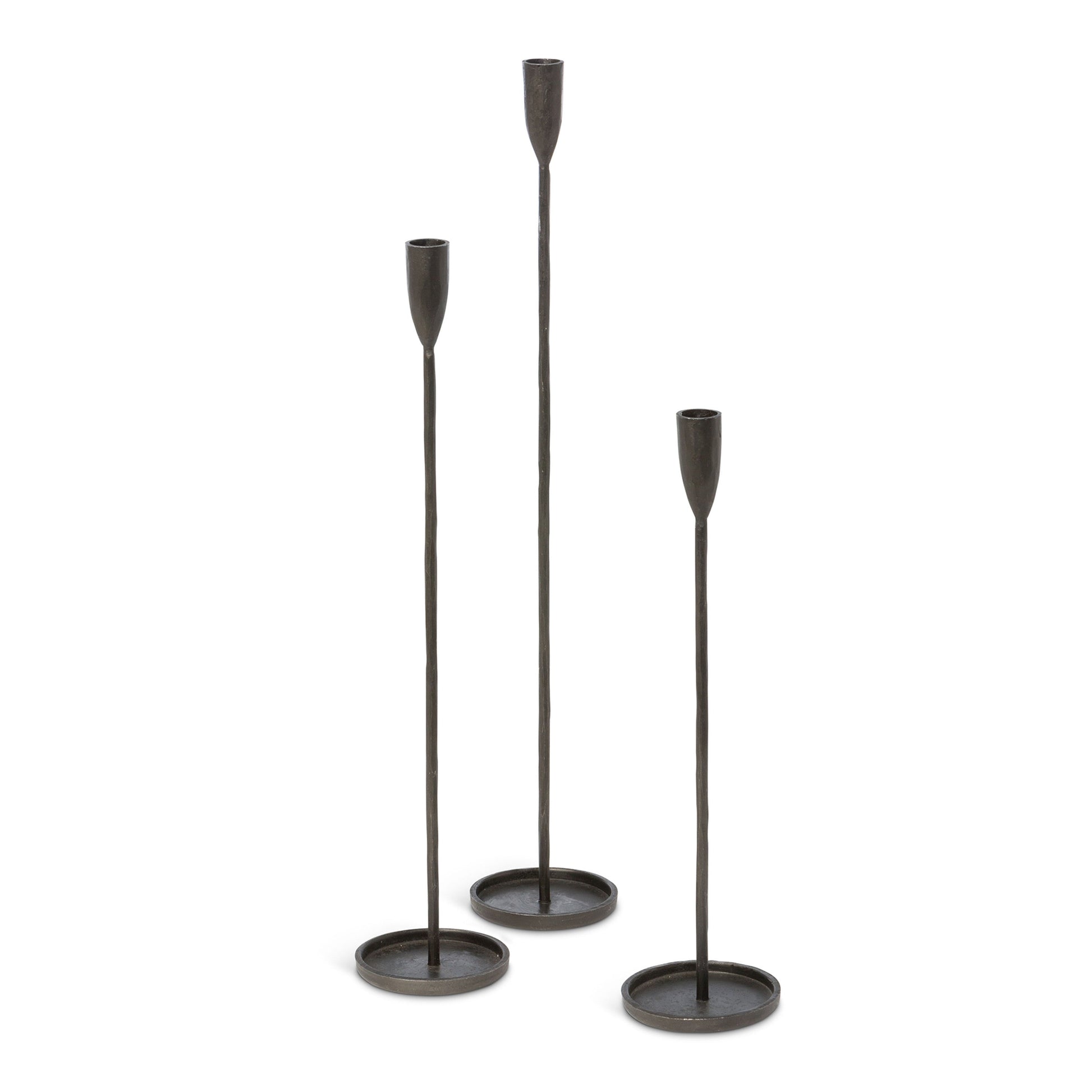 Primitive Iron Taper Candle Holders - Set of 3-Home Decor-tbgypsysoul