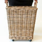 Rattan Storage Baskets on Casters - Set of 3-tbgypsysoul
