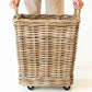 Rattan Storage Baskets on Casters - Set of 3-tbgypsysoul