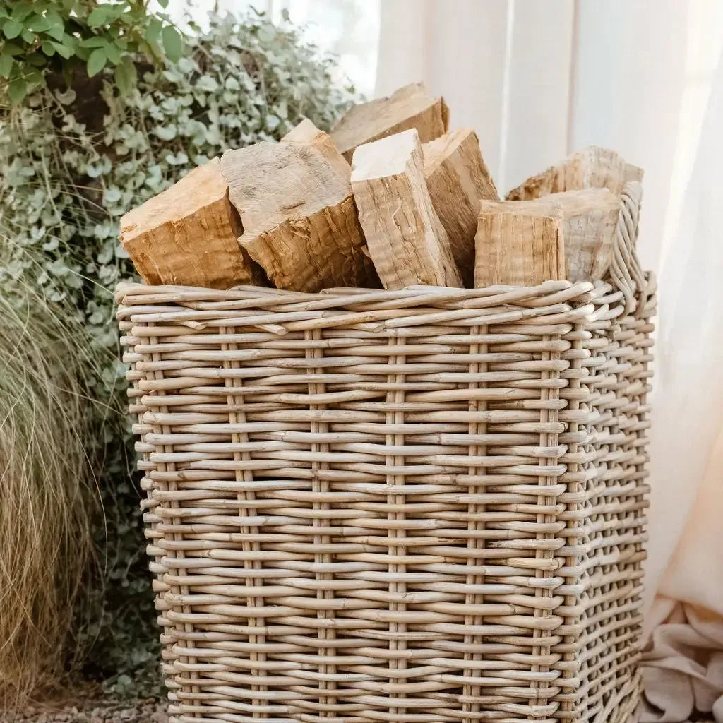 Rattan Storage Baskets on Casters - Set of 3-tbgypsysoul
