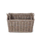 Rattan Woven Storage Baskets on Casters, Set of 2-tbgypsysoul