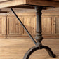 Reclaimed Oak Parquet Top Dinning Table-Dining Table-tbgypsysoul