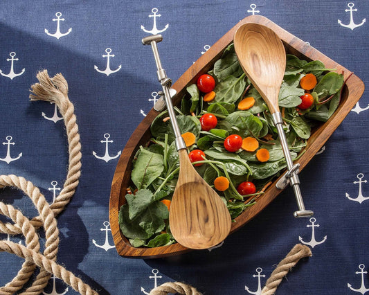 Row Boat Salad Bowl Set-Sea and Shore-tbgypsysoul