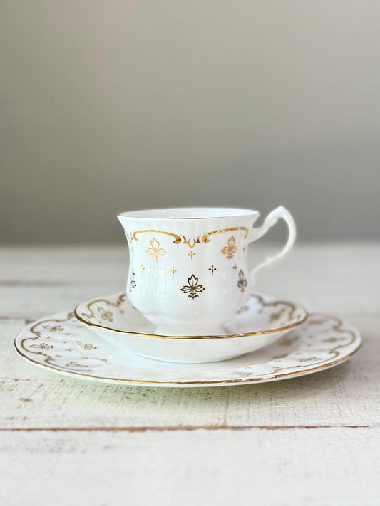 Royal Osborne Cup, Saucer and Desert Plate-Teacup and Saucers-tbgypsysoul