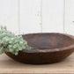 Rustic Metal Strap Wood Bowl-tbgypsysoul