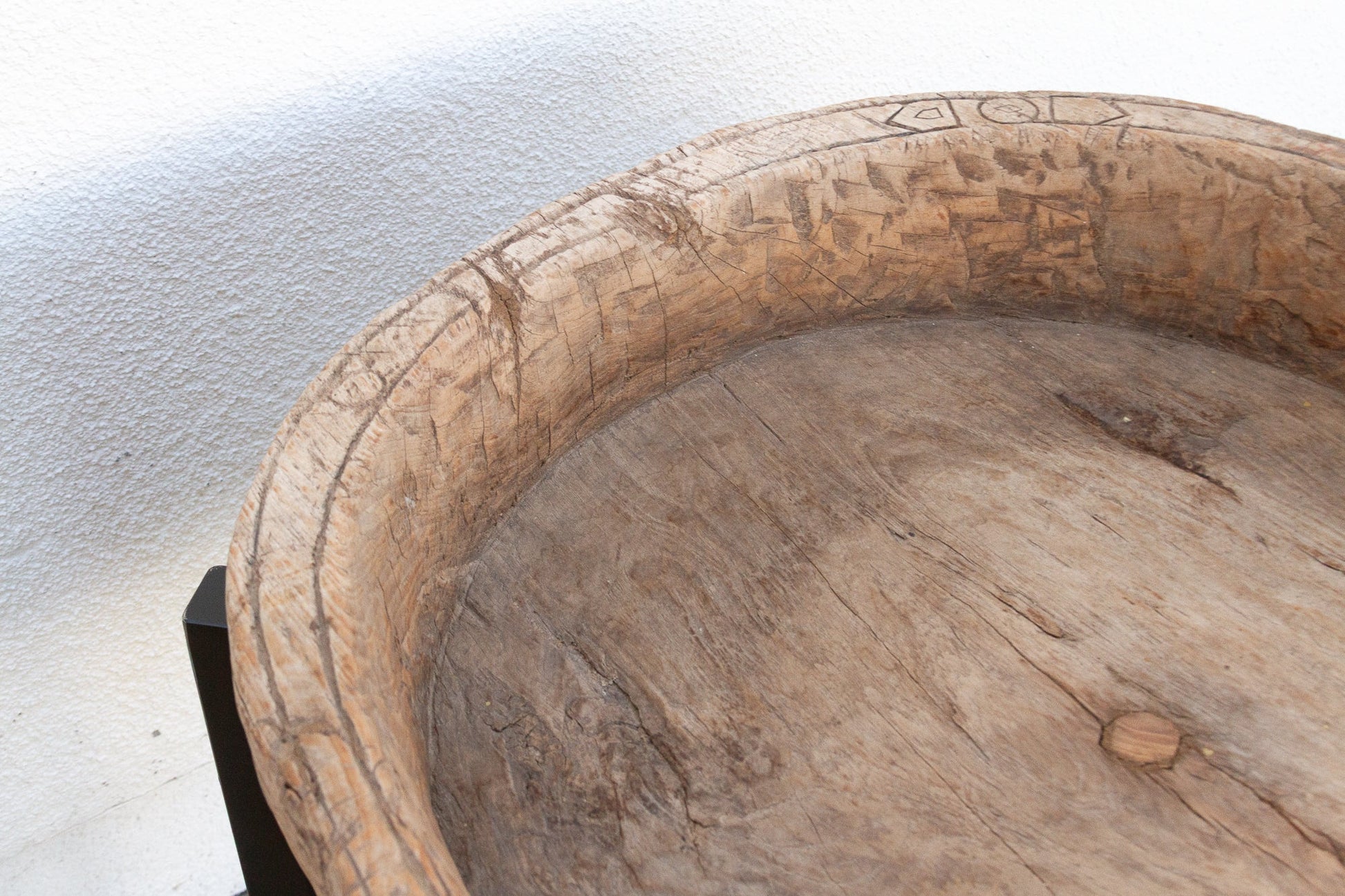 Rustic Modern Antique Bowl Table-Side Tables-tbgypsysoul