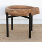 Rustic Modern Antique Bowl Table-Side Tables-tbgypsysoul