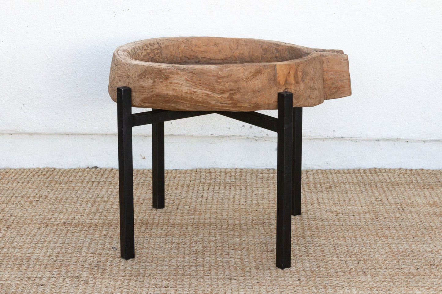 Rustic Modern Antique Bowl Table-Side Tables-tbgypsysoul