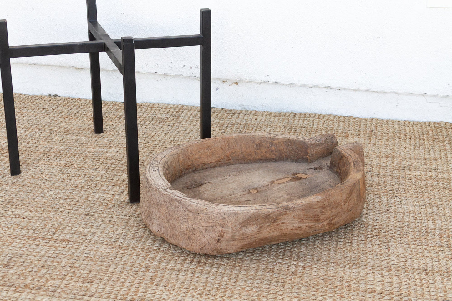 Rustic Modern Antique Bowl Table-Side Tables-tbgypsysoul
