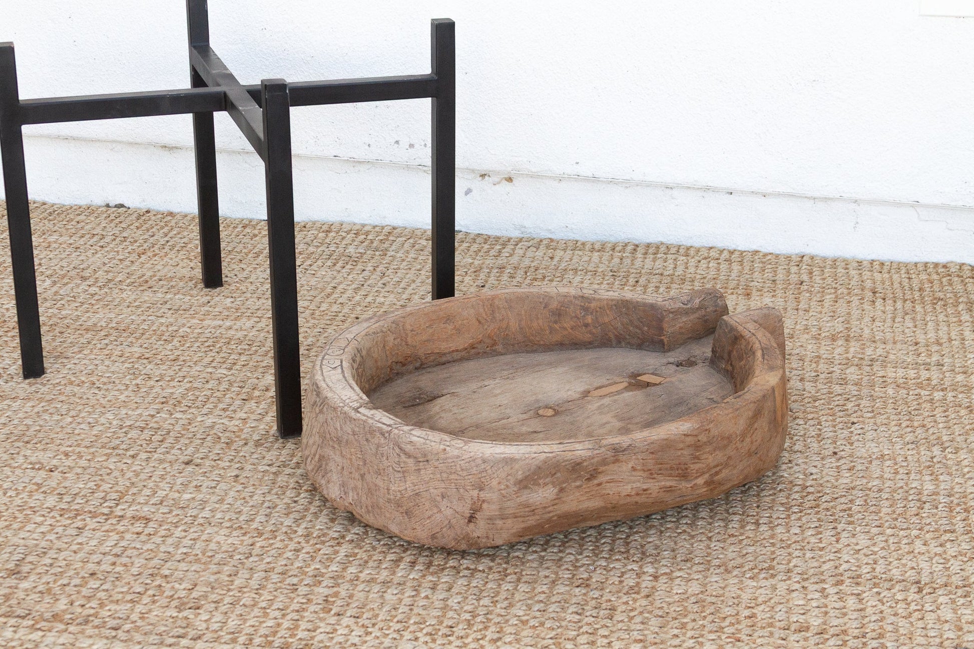 Rustic Modern Antique Bowl Table-Side Tables-tbgypsysoul
