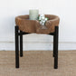 Rustic Modern Antique Bowl Table-Side Tables-tbgypsysoul