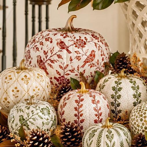 Rusty Red Bird & Vine Pumpkin-Shop-tbgypsysoul