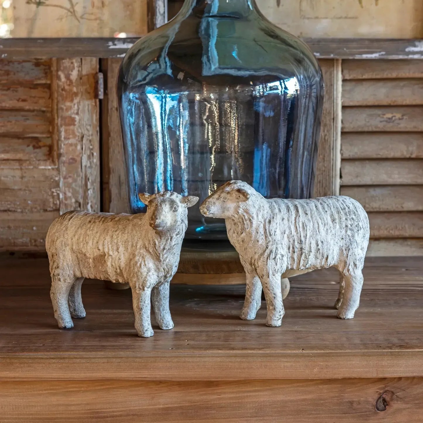SHEEP FAMILY FLOCK SET OF 3-Sculptures & Statues-tbgypsysoul