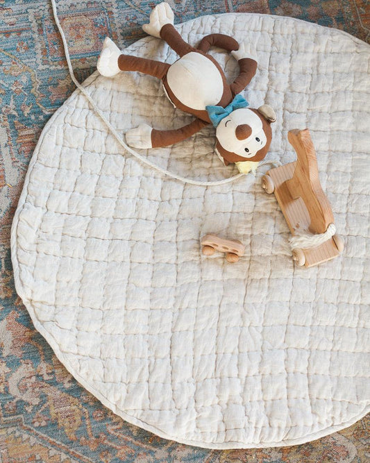 Stone Washed Linen Quilted Play Mat-Baby & Toddler-tbgypsysoul
