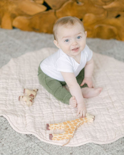 Stone Washed Linen Quilted Play Mat-Baby & Toddler-tbgypsysoul