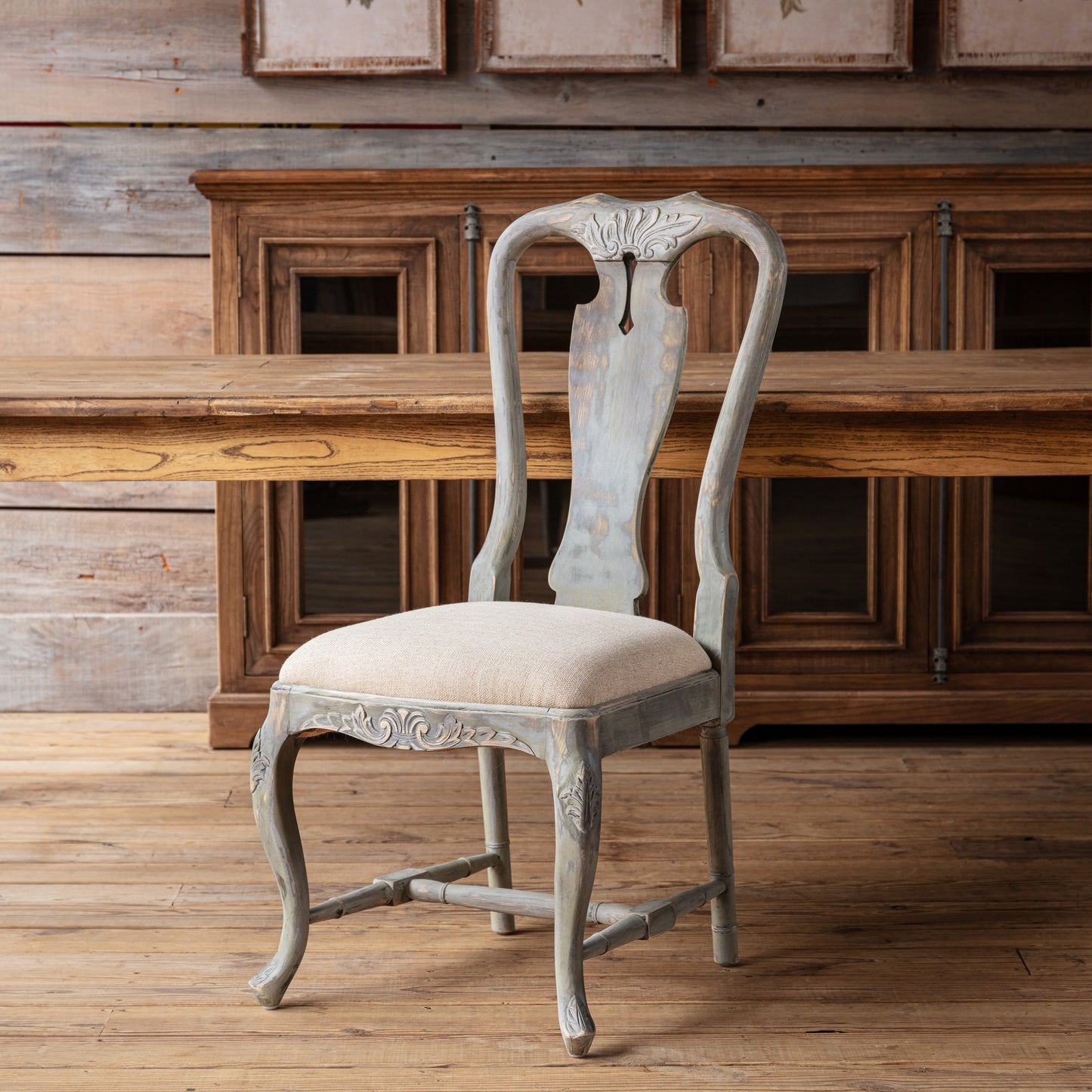 Swedish Settler's Dining Chair - Set of 4 Chairs-Dining Chair-tbgypsysoul