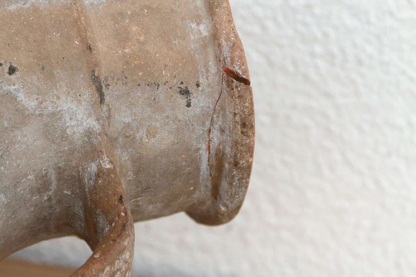 Tall Antique French Rustic Terracotta Jar-Vase-tbgypsysoul