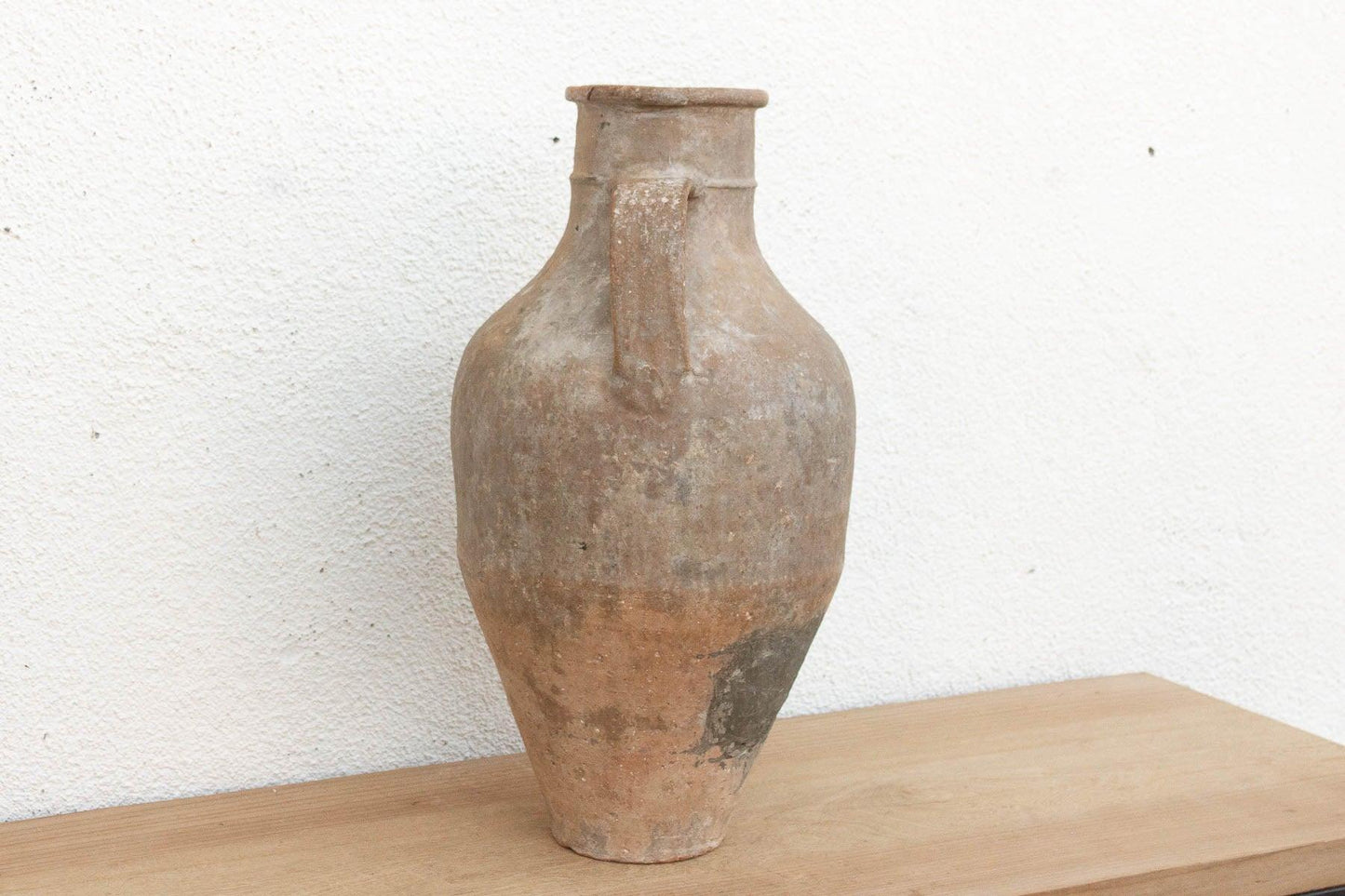 Tall Antique French Rustic Terracotta Jar-Vase-tbgypsysoul