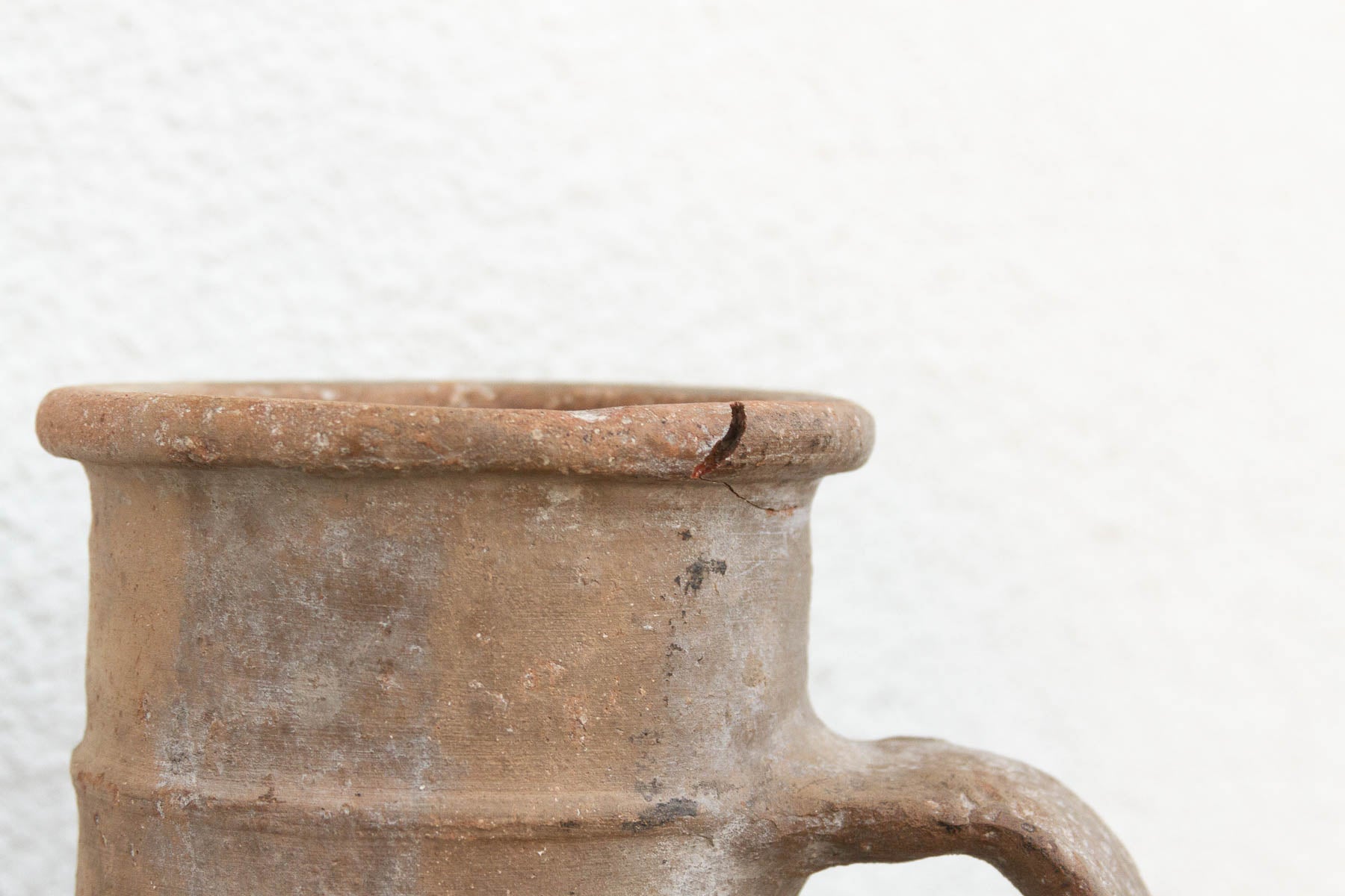 Tall Antique French Rustic Terracotta Jar-Vase-tbgypsysoul