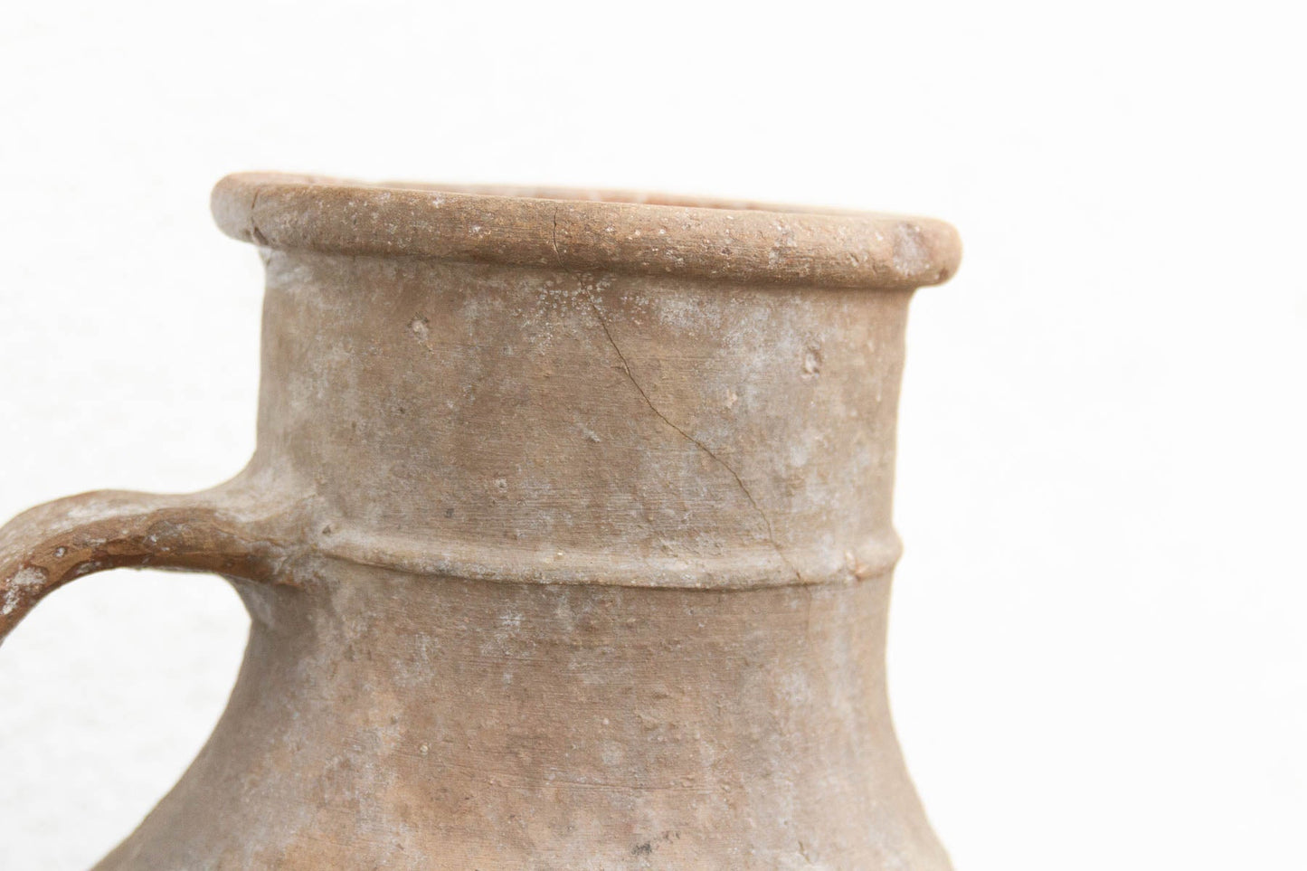 Tall Antique French Rustic Terracotta Jar-Vase-tbgypsysoul