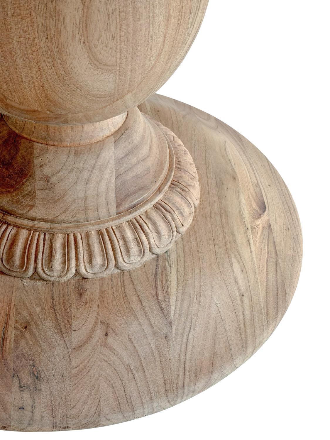 55" Charlotte Pedestal Table (Natural)-Tables-tbgypsysoul