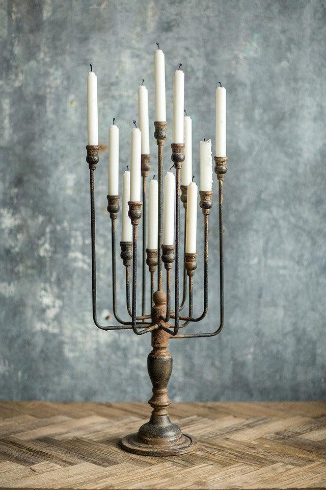 Black 13-Candle Iron Candelabra-tbgypsysoul