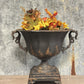 Distressed Black Iron Urn-tbgypsysoul