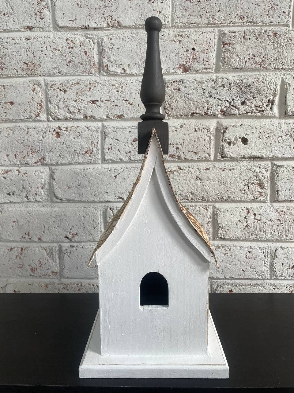 Cozy Cottage Birdhouse: White Roof-tbgypsysoul