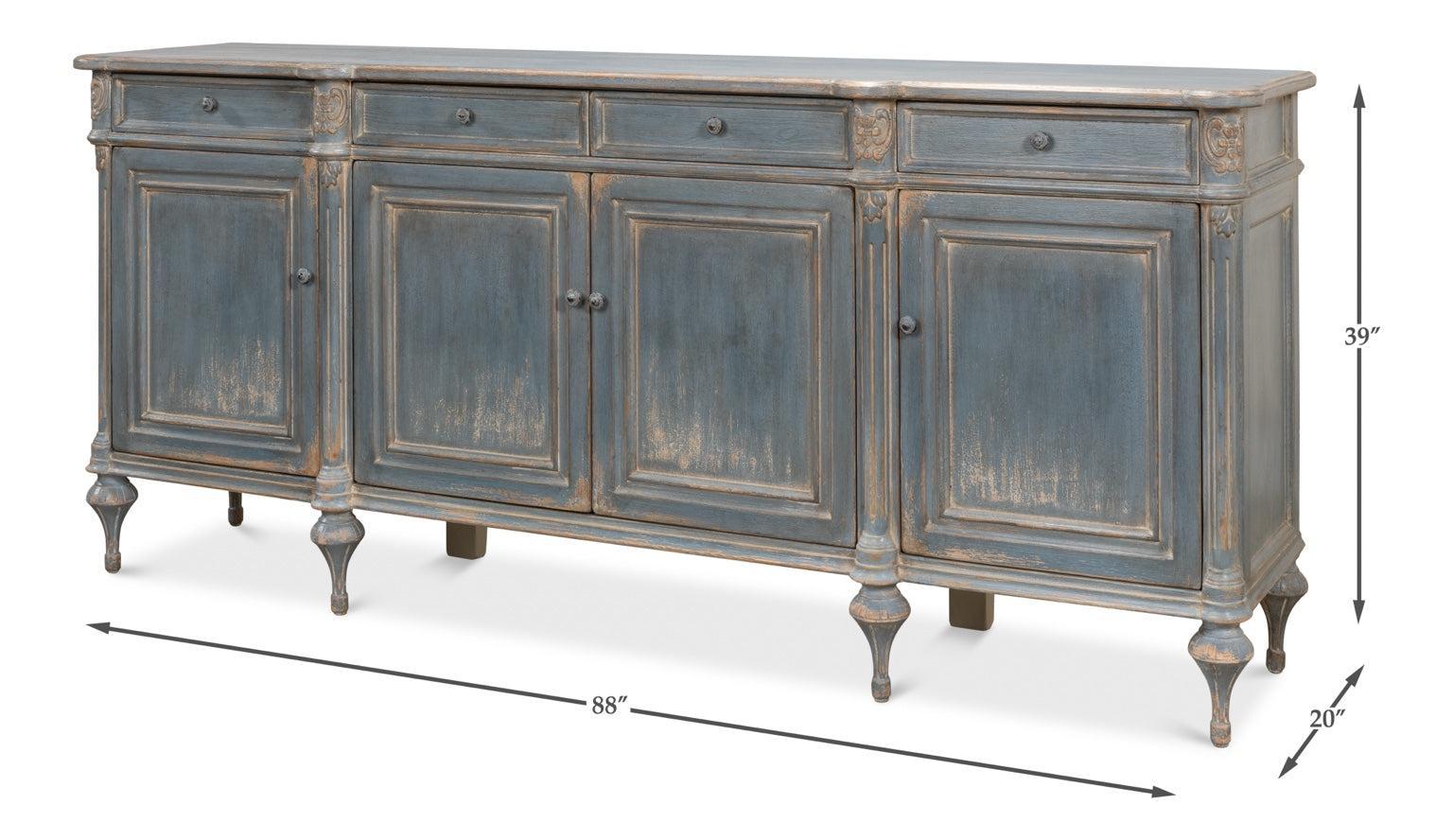 The Élevé Ranch Sideboard - Blue Patiné-Buffet Sideboard-tbgypsysoul