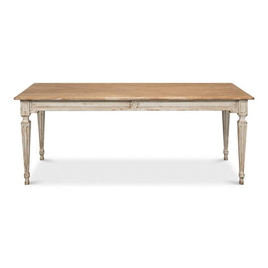 The Elise Dining Table, Grey-Dining Table-tbgypsysoul