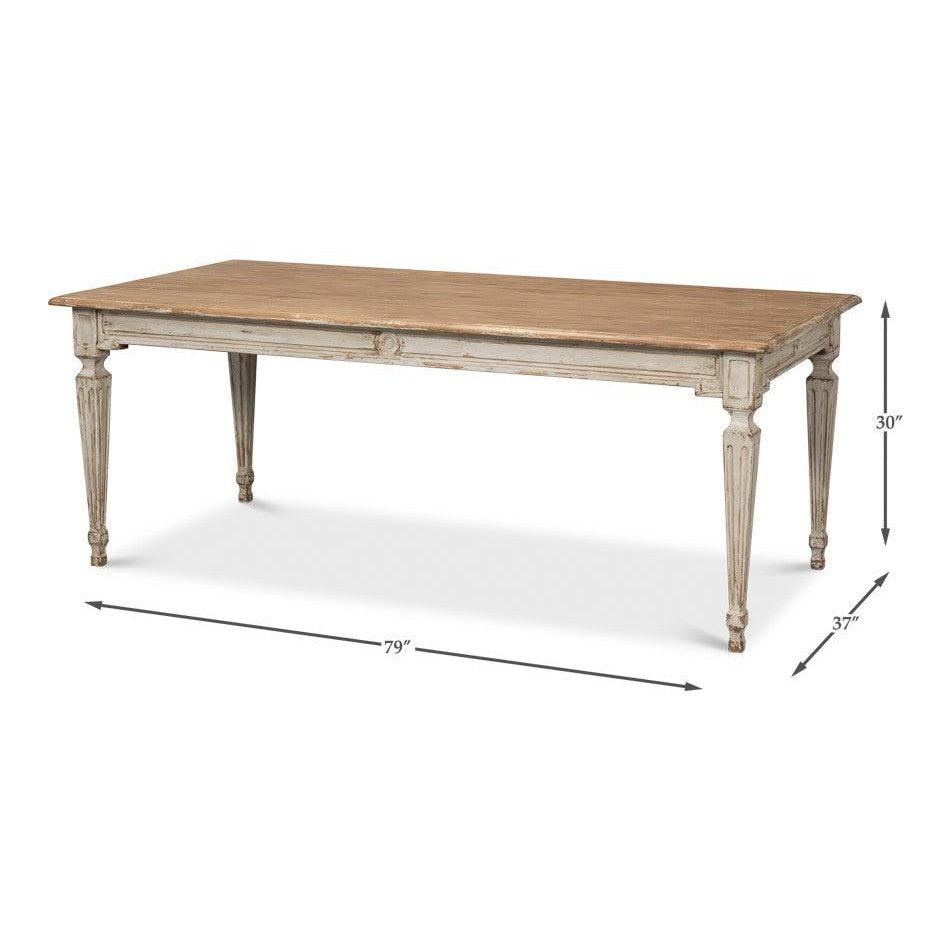 The Elise Dining Table, Grey-Dining Table-tbgypsysoul