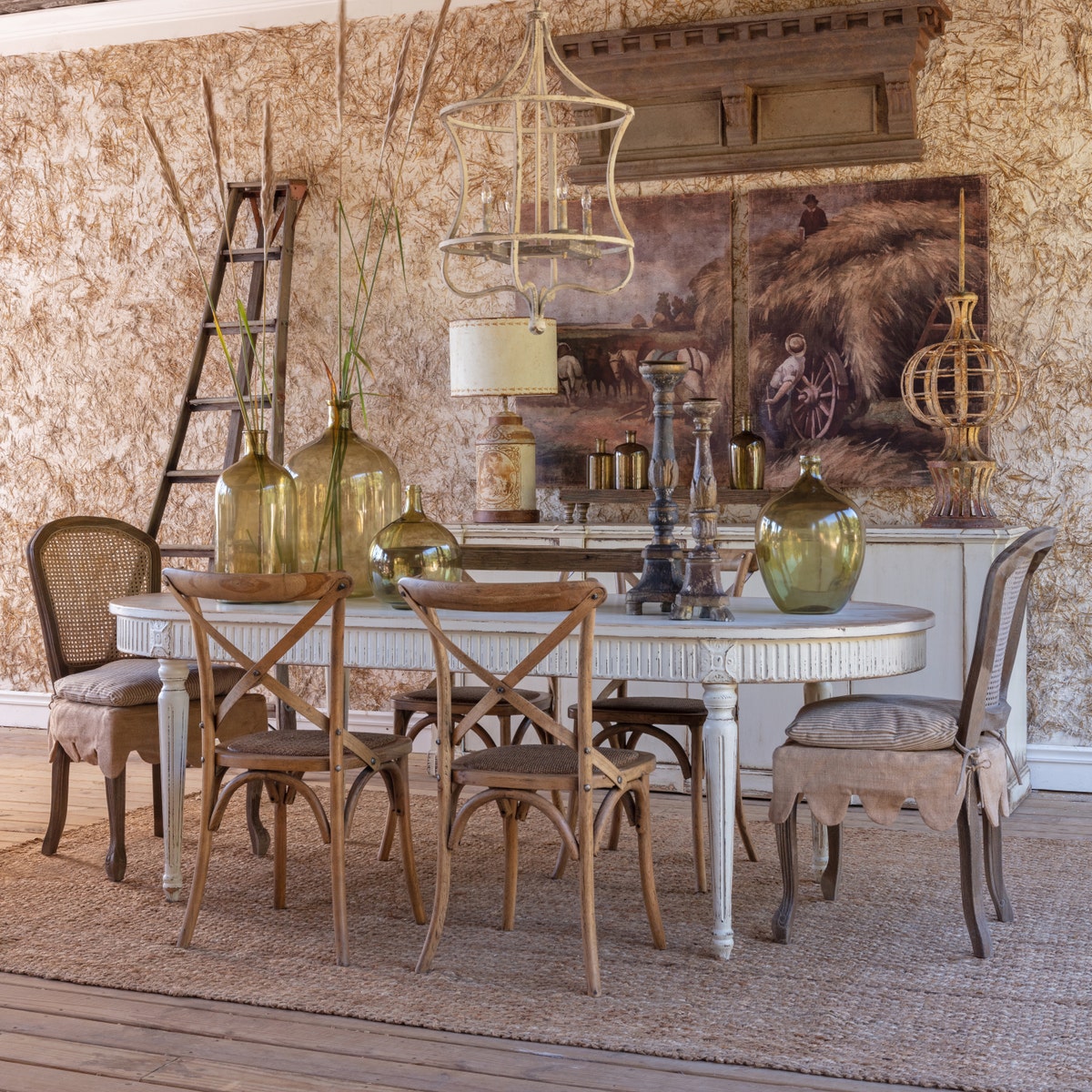 The Grand Dining Table - Distressed White-Dining Table-tbgypsysoul