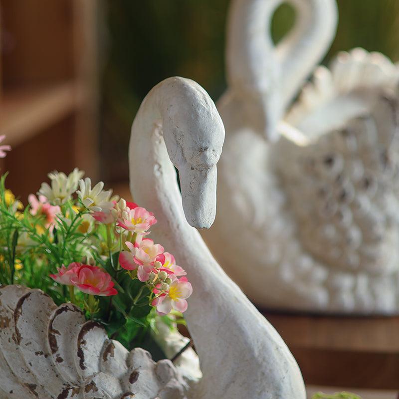 Vintage-Style Swan Planter-tbgypsysoul