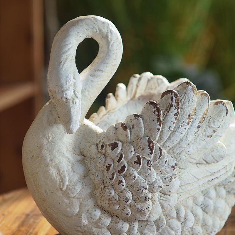 Vintage-Style Swan Planter-tbgypsysoul
